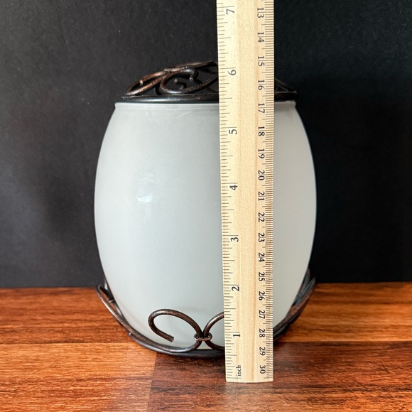 MY MOMENTS Frosted Glass w/Metal Base Candle Holders (Set of 3) - Picture 9 of 14